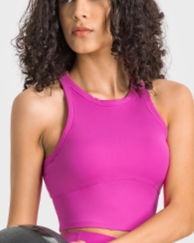 Racerback Cropped Sports Tank