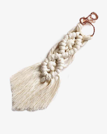 Assorted 4-Pack Macrame Fringe Keychain