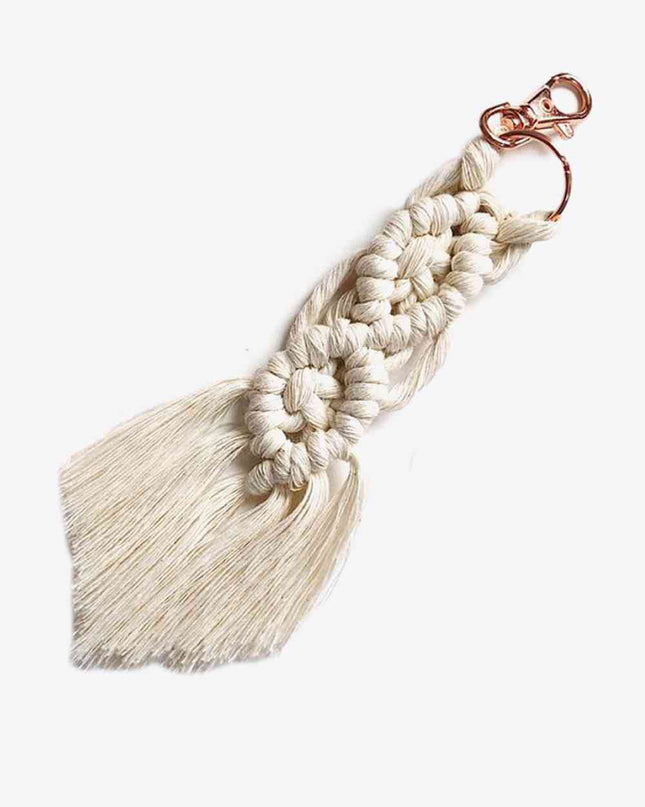 Assorted 4-Pack Macrame Fringe Keychain