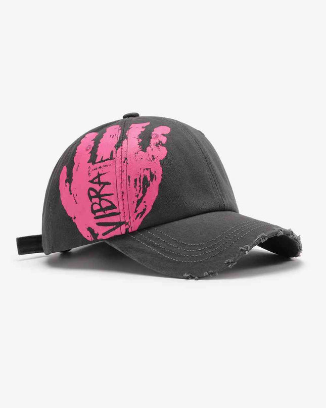 VIBRA Graphic Distressed Adjustable Baseball Cap