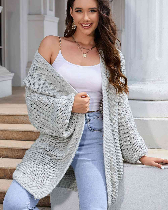 Open Front Longline Cardigan