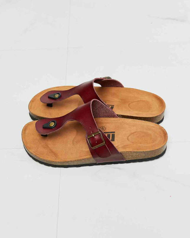 MMShoes Drift Away T-Strap Flip-Flop in Brown