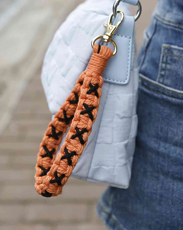 Contrast Macrame Key Chain