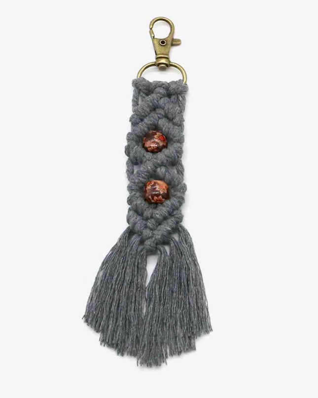 Assorted 4-Pack Handmade Macrame Fringe Keychain