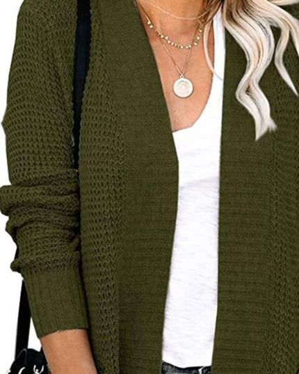 Open Front Long Sleeve Cardigan