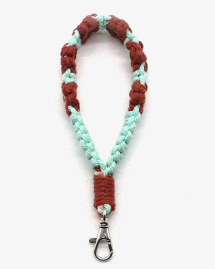 Assorted 4-Pack Hand-Woven Flower Macrame Wristlet Keychain