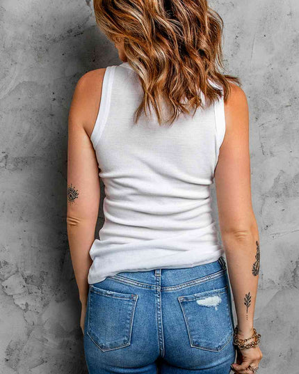 Round Neck Sleeveless Tank