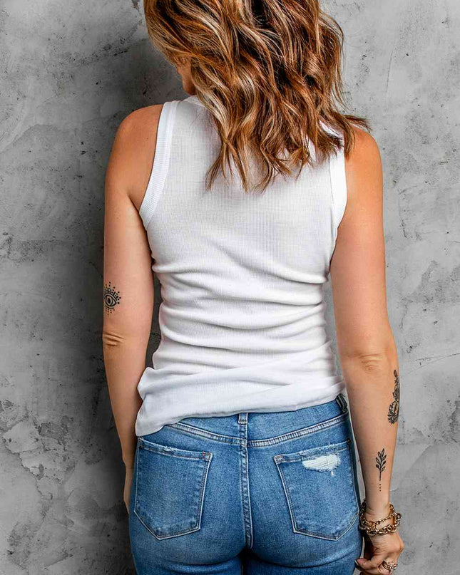 Round Neck Sleeveless Tank