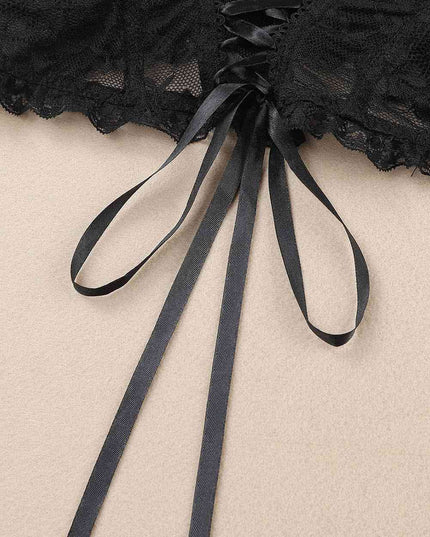 Lace-Up Lace Bralette