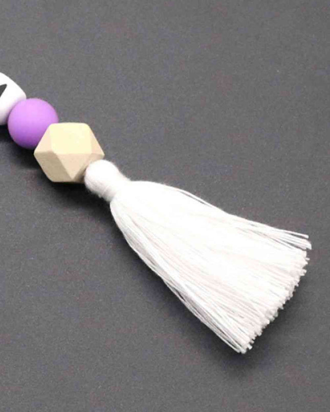 Assorted 2-Pack Mama Beaded Tassel Keychain