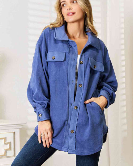 Heimish Cozy Girl Full Size Button Down Shacket