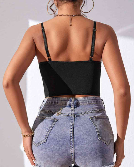 Sweetheart Neck Lace Detail Cami