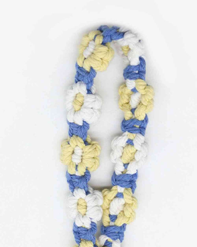 Assorted 4-Piece Macrame Flower Keychain