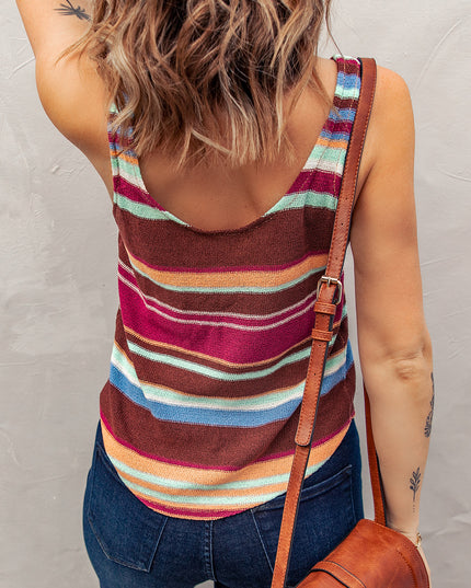 Striped Scoop Neck Tank