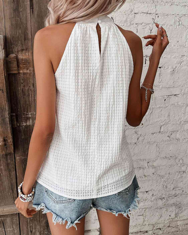 Halter Neck Dot Detail Top