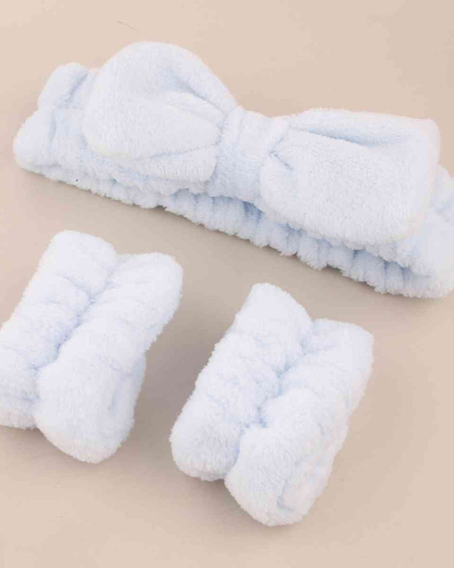 Face Wash Wristband and Bow Headband