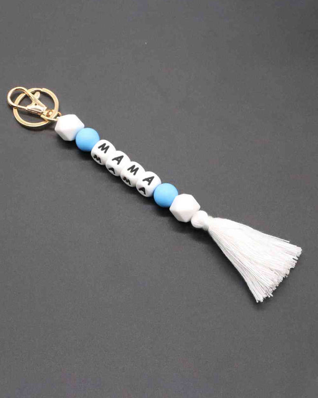 Assorted 2-Pack Mama Beaded Tassel Keychain