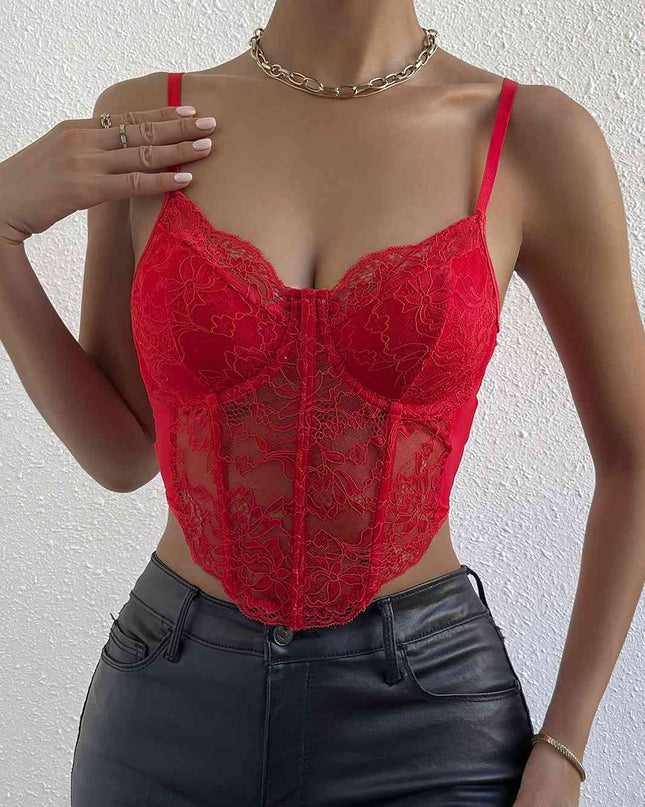 Sweetheart Neck Lace Detail Cami