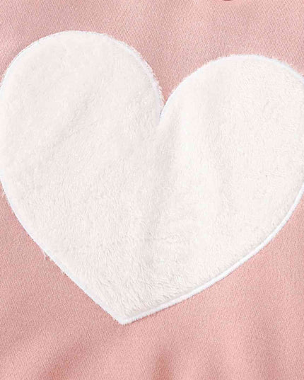 Heart Graphic Hooded Sweatshirt
