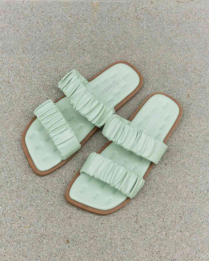 Weeboo Double Strap Scrunch Sandal in Gum Leaf