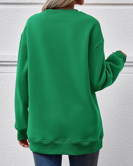 LET IT SNOW Round Neck Long Sleeve Sweatshirt