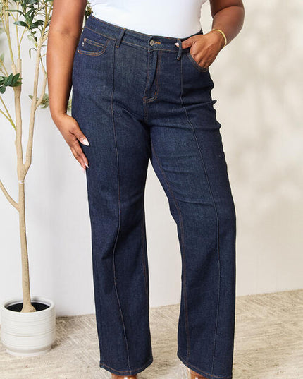 Judy Blue Full Size High Waist Wide Leg Jeans