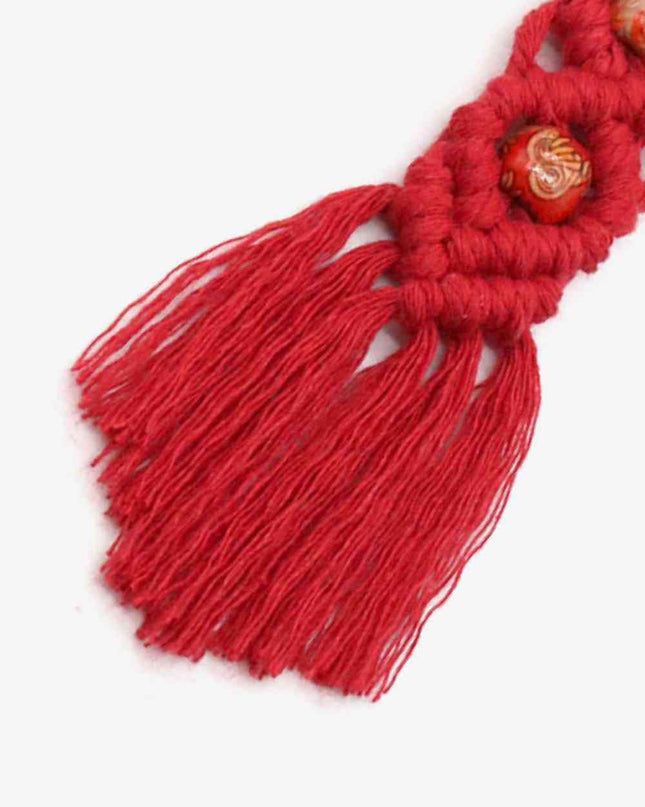 Assorted 4-Pack Handmade Macrame Fringe Keychain