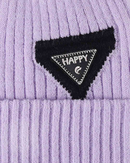 HAPPY Contrast Beanie