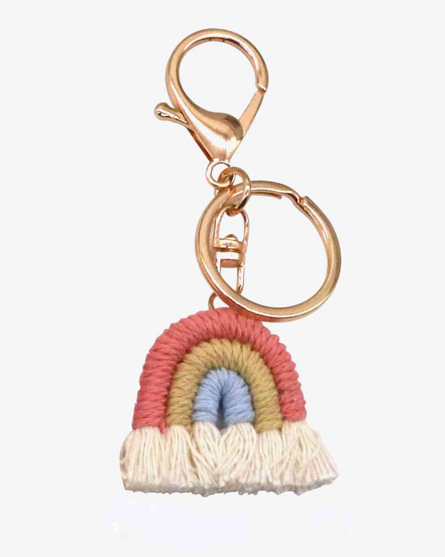 Assorted 4-Pack Rainbow Fringe Keychain