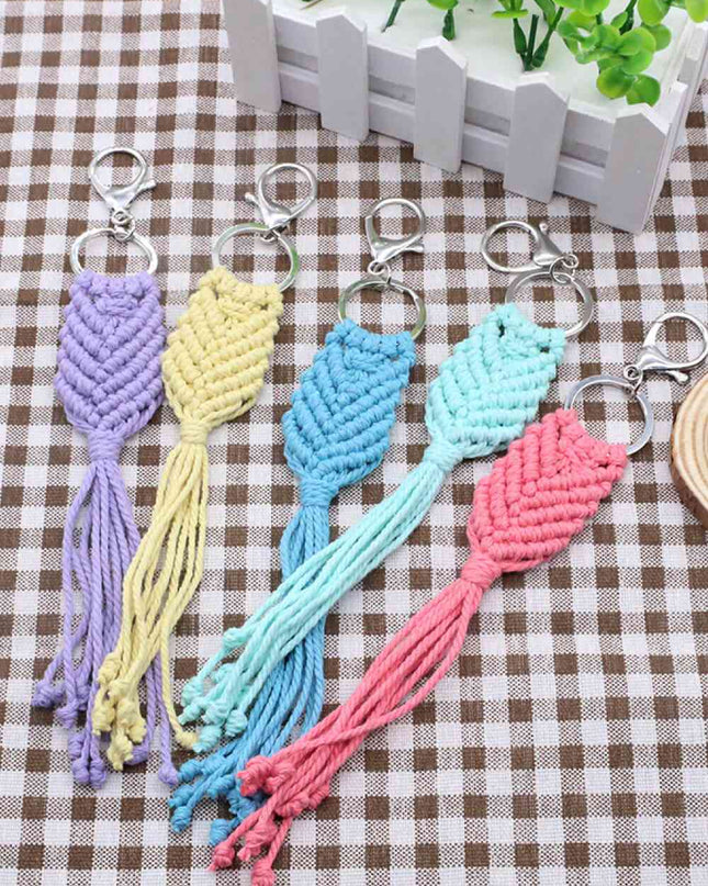 Assorted 4-Pack Handmade Fringe Keychain