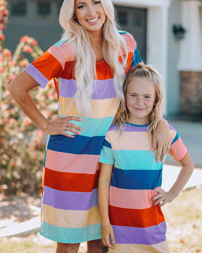 Women Color Block Side Slit Mini Dress