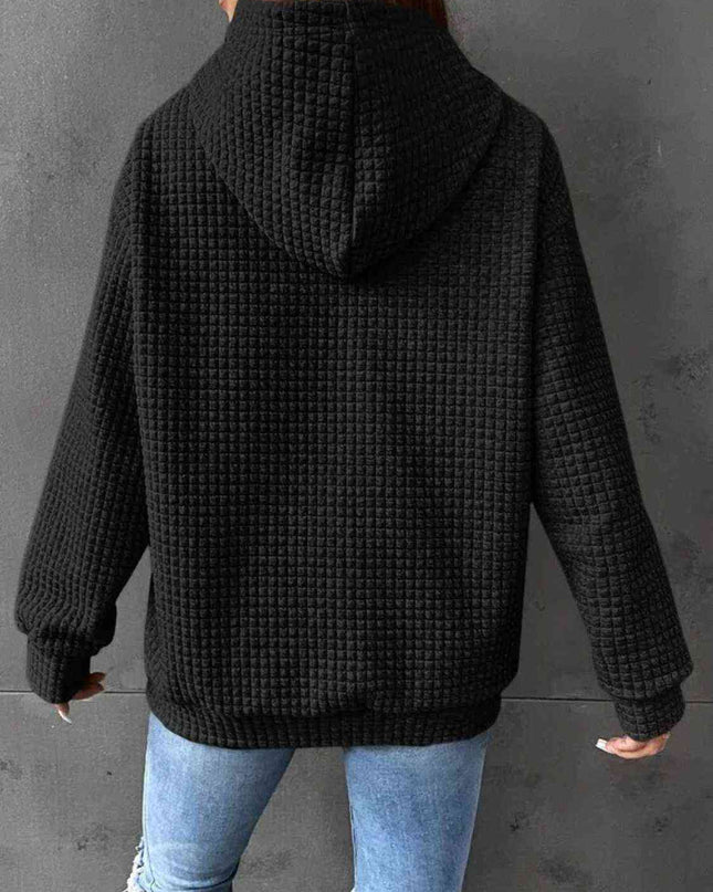 Full Size Turtle Graphic Drawstring Hoodie