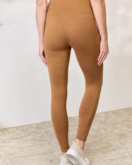 Zenana Full Size Wide Waistband High Waist Leggings