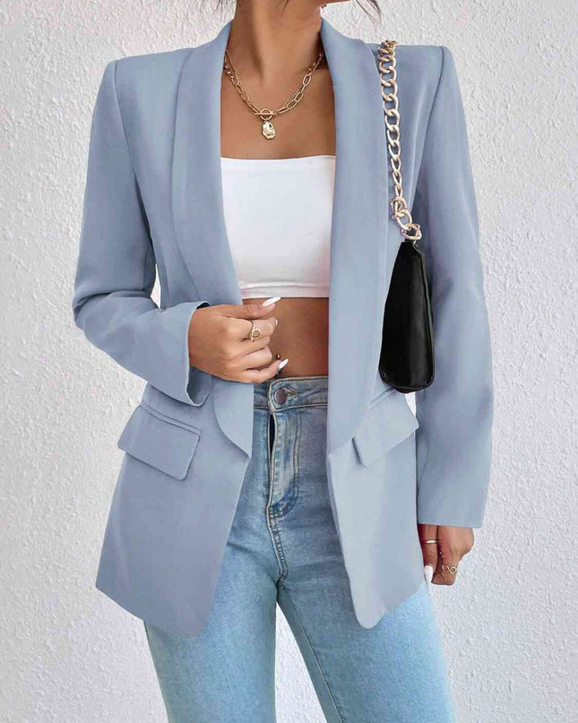 Shawl Collar Long Sleeve Blazer