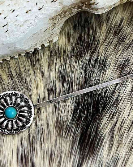 Turquoise Alloy Hairpin