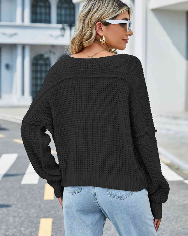 V-Neck Long Sleeve Sweater