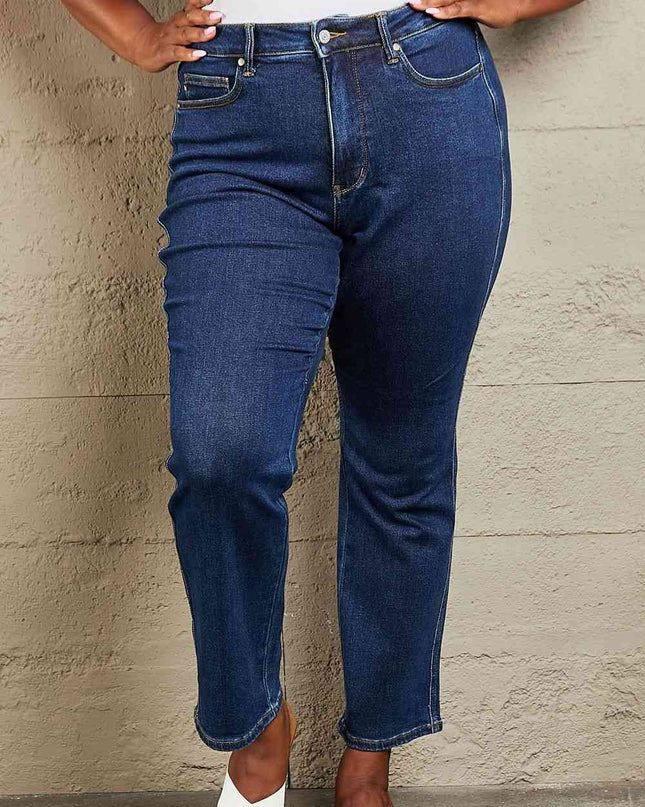 Judy Blue Kailee Full Size Tummy Control High Waisted Straight Jeans
