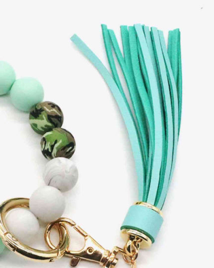 Assorted 2-Pack Multicolored Beaded Tassel Keychain