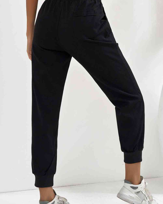 Drawstring Elastic Waist Pocket Joggers