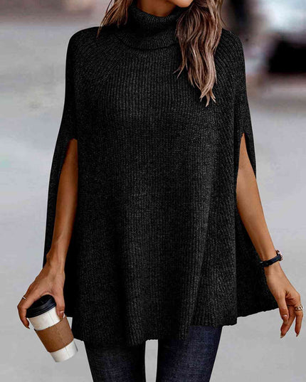 Turtleneck Dolman Sleeve Poncho
