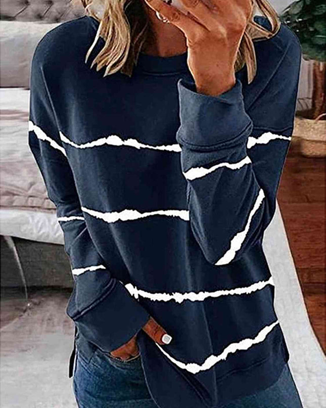 Striped Round Neck T-Shirt