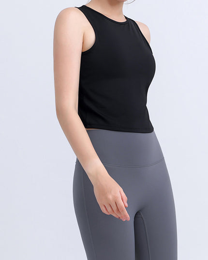 Round Neck Sleeveless Sports Tank Top