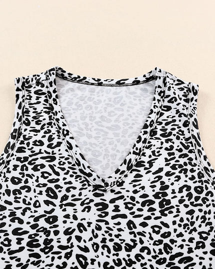 Animal Print V-Neck Tank