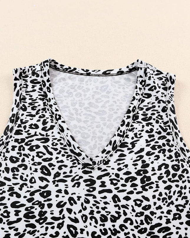Animal Print V-Neck Tank