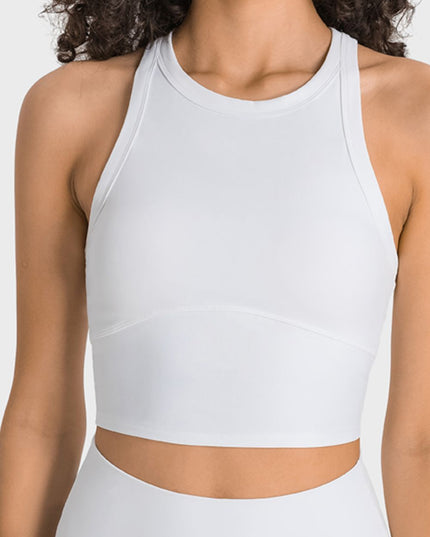 Racerback Cropped Sports Tank