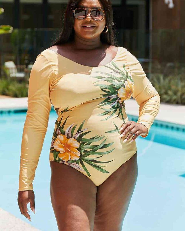 Marina West Swim Cool Down Longsleeve One-Piece Swimsuit