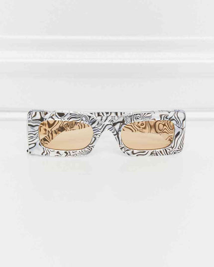 Tortoiseshell Rectangle Polycarbonate Sunglasses