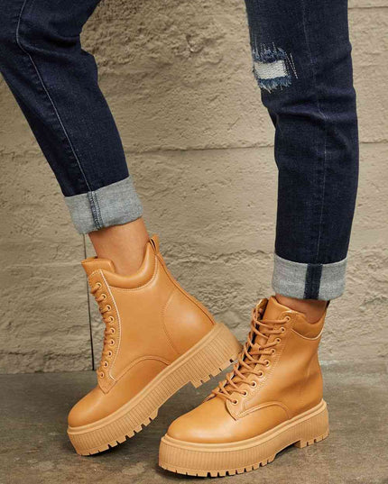 East Lion Corp Platform Combat Boots