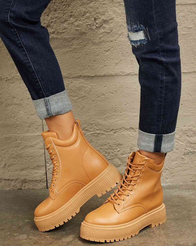 East Lion Corp Platform Combat Boots