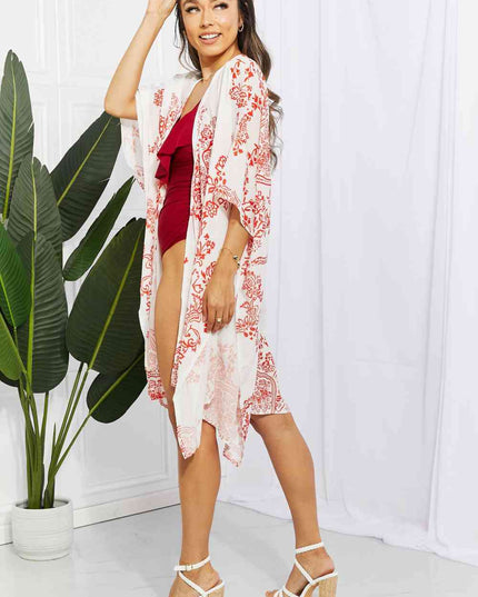 Floral Side Slit Cover Up